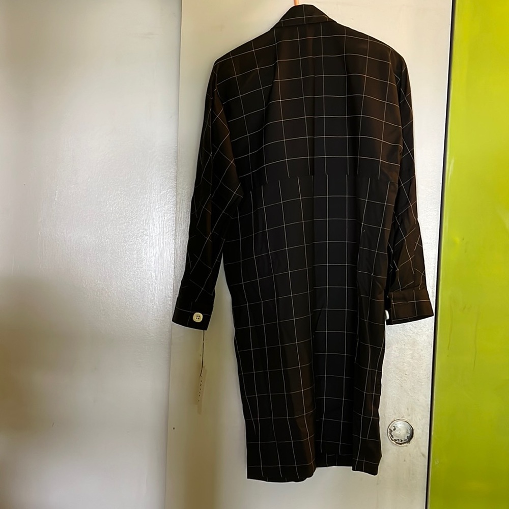 Chetta B vintage size 6 black/white plaid long sleeve dress New With Tags - Picture 15 of 15